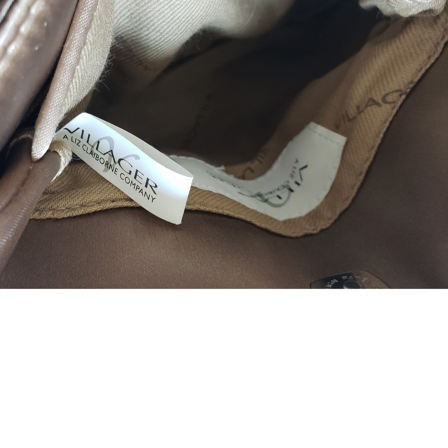 Vintage Liz Claiborne Shoulder Bag Womens Gold Metallic Mini Villager8
