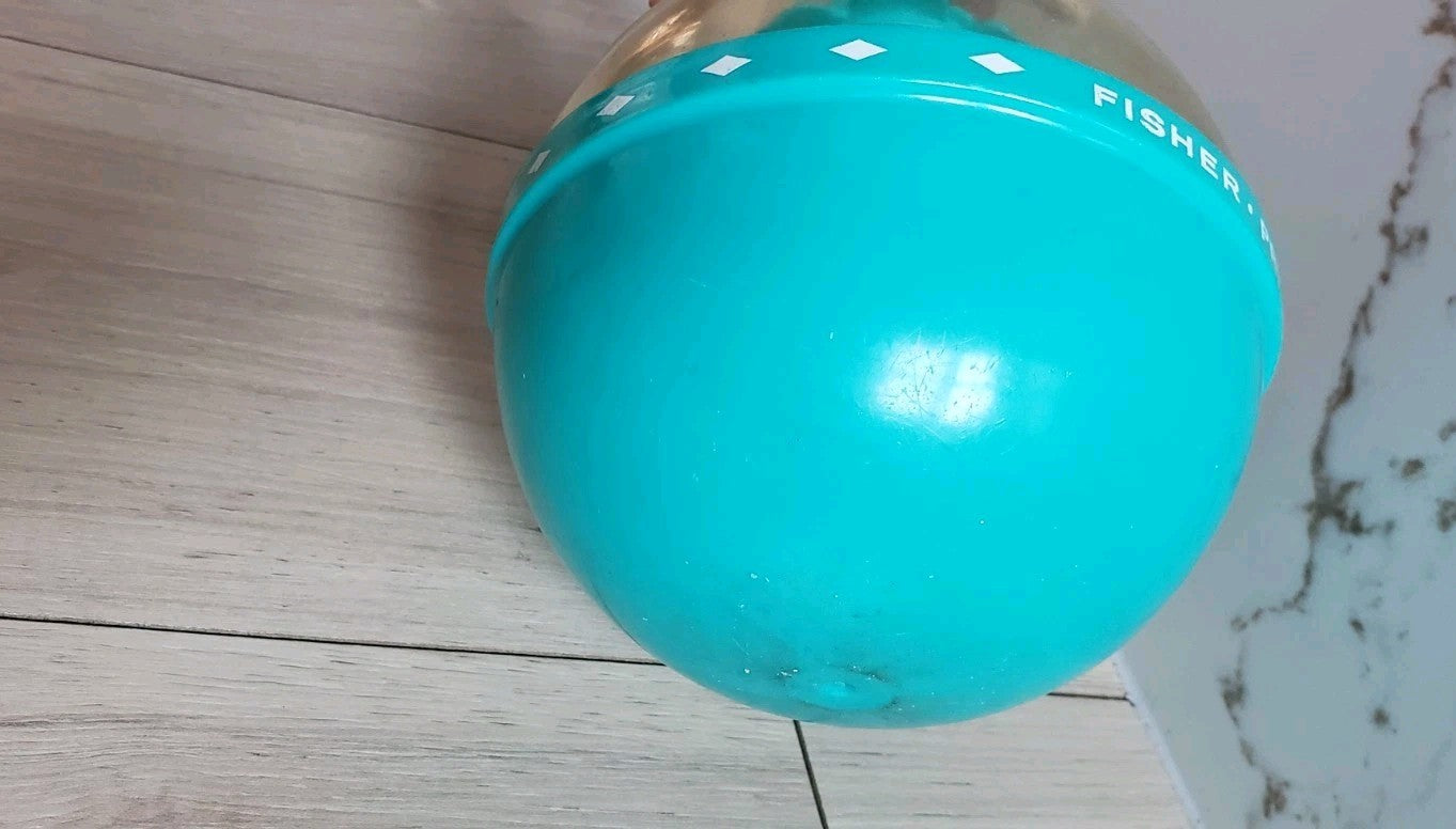 Fisher Price Roly Poly Chime Ball 165 Horse Carousel Swans 1966 Vtg Nursery Toy5