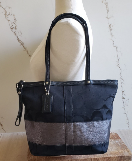 Coach Leather Tote Bag Black Everyday Work Carryall  F0868-129770