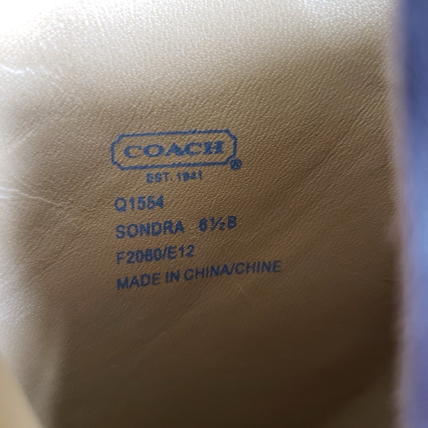 COACH Boots Womens 6.5 Brown Sondra Leather High Heel Belted Booties3