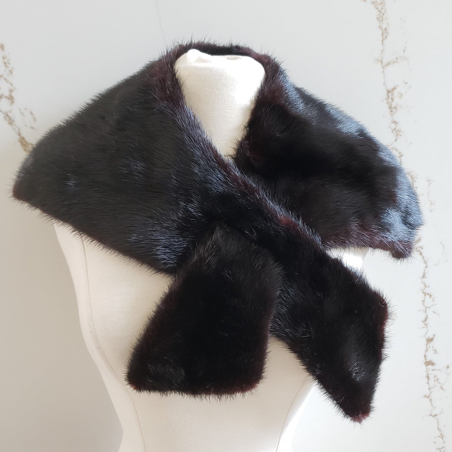 The French Room Miss Alice Muskrat Fur Collar Wrap Womens Brown Vtg Lined Prom3