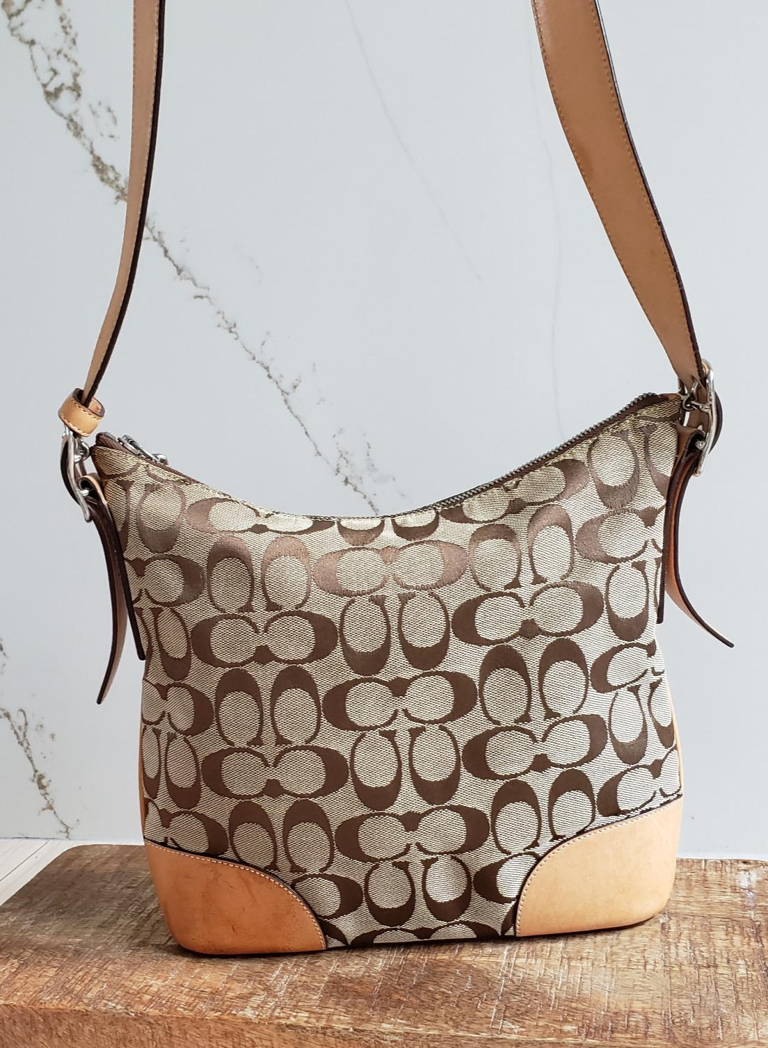 Coach Leather Bag Brown Everyday Work Carryall Crossbody2