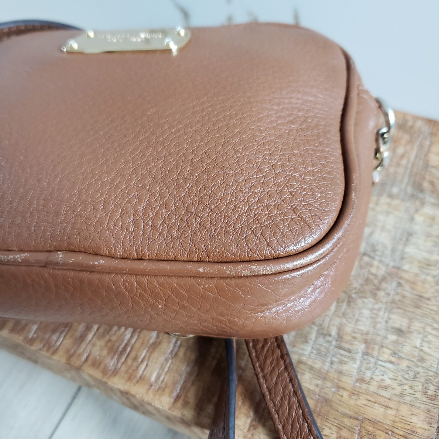 Michael Kors Crossbody Bag Womens Brown Pebbled Leather Mini Purse6