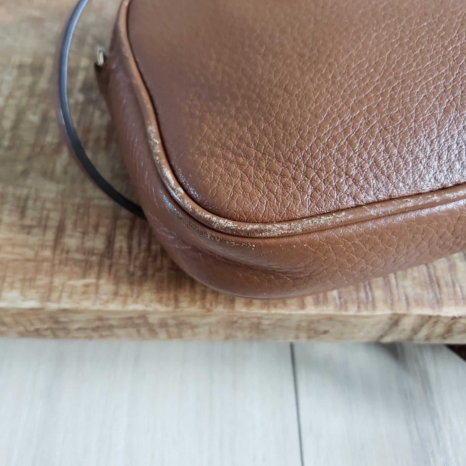 Michael Kors Crossbody Bag Womens Brown Pebbled Leather Mini Purse5