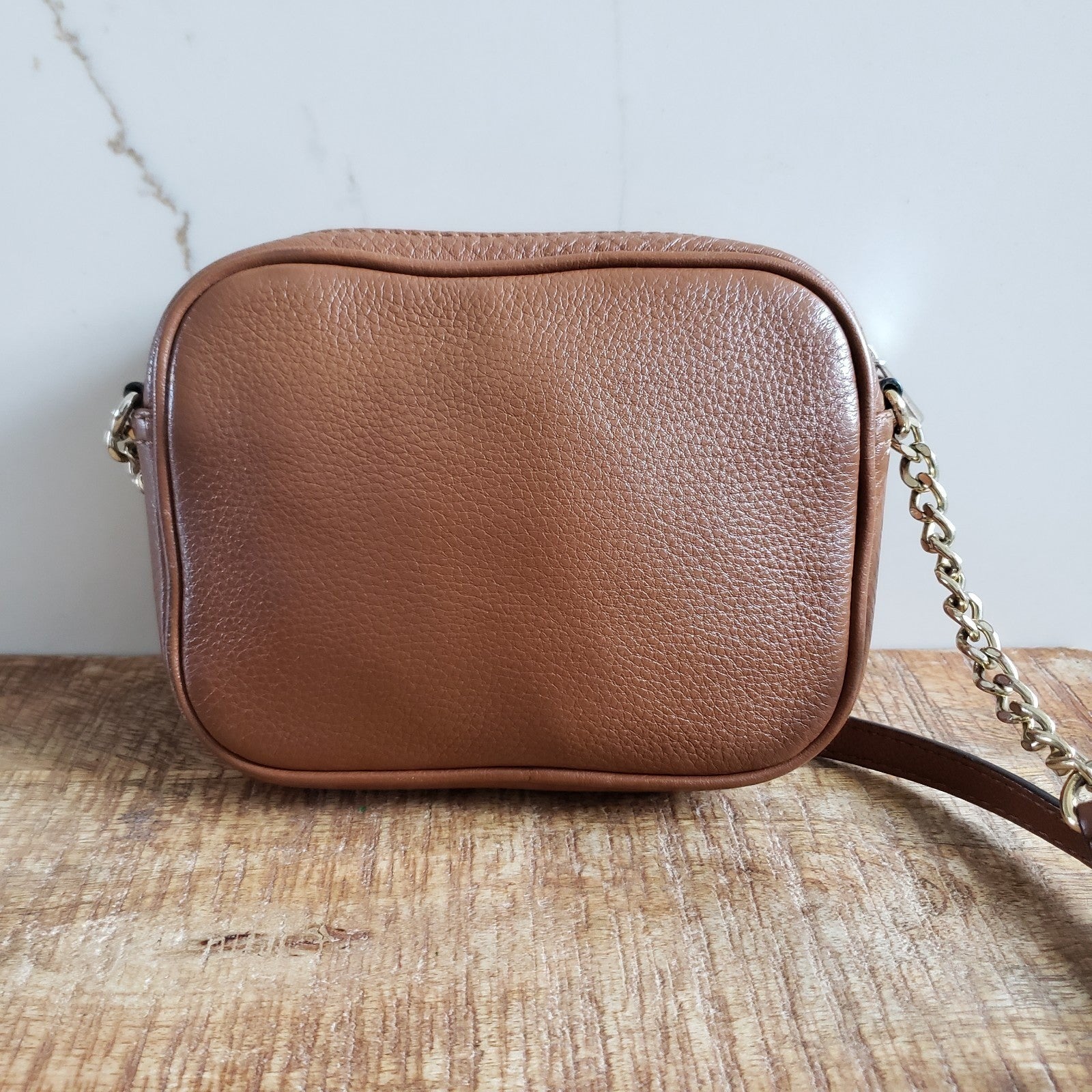 Michael Kors Crossbody Bag Womens Brown Pebbled Leather Mini Purse2