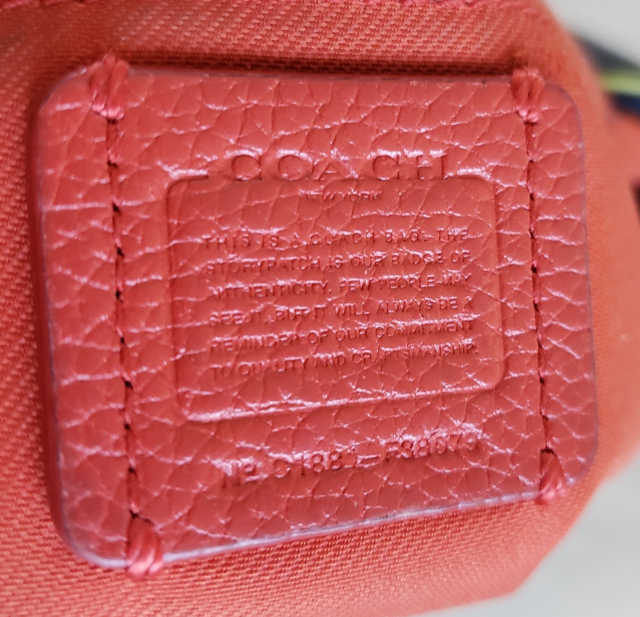 Coach Crossbody Bag Tricolor Navy Red Leather Journal7