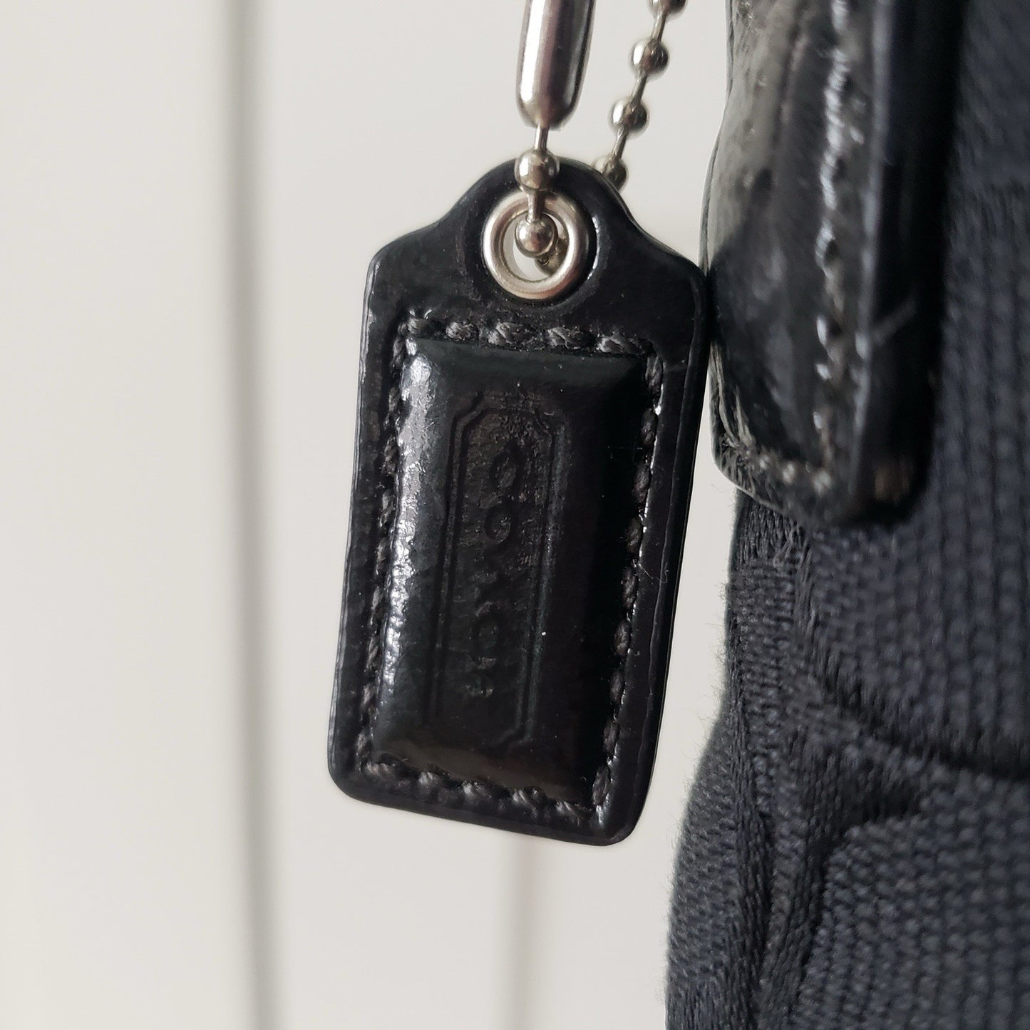 Coach Crossbody Bag Black Signature Jacquard Canvas Mini Y2K Purse3