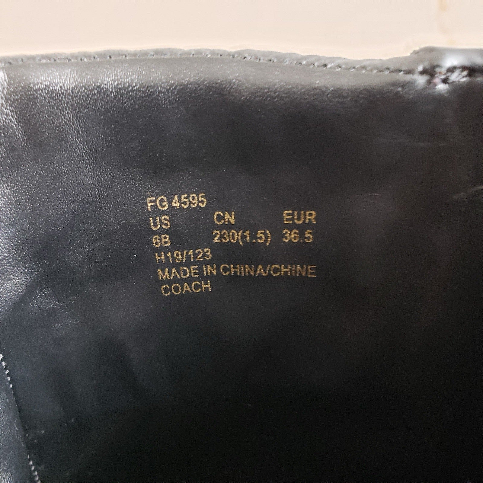Coach Boots Womens 6 Black Leather Faux Fur Jenna Combat Block Heel10