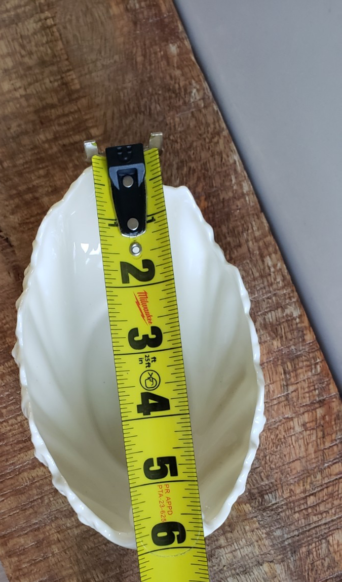 VTG Lenox Porcelain Shell Dish Made in USA Bone Leaf Bowl Coastal Nautical Decor6