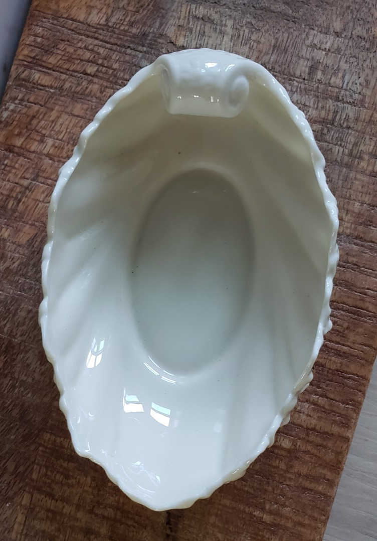 VTG Lenox Porcelain Shell Dish Made in USA Bone Leaf Bowl Coastal Nautical Decor2