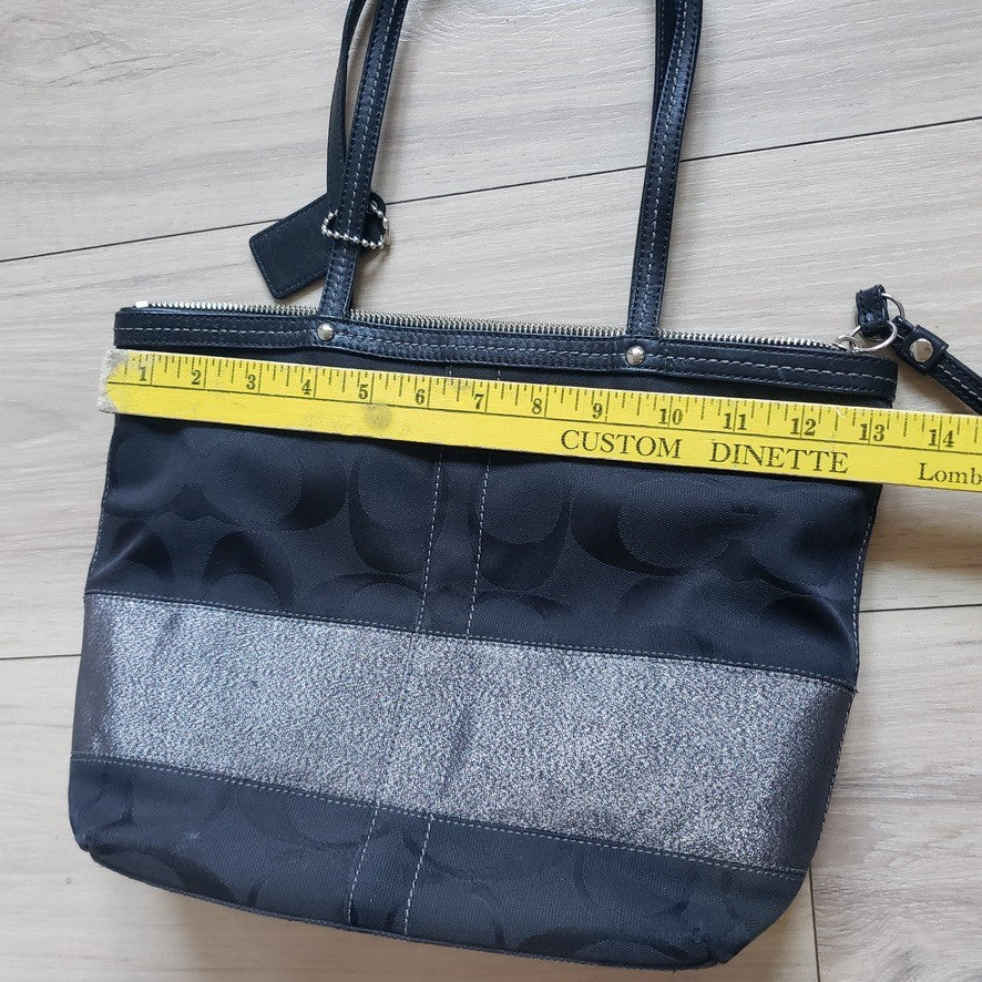 Coach Leather Tote Bag Black Everyday Work Carryall  F0868-1297712