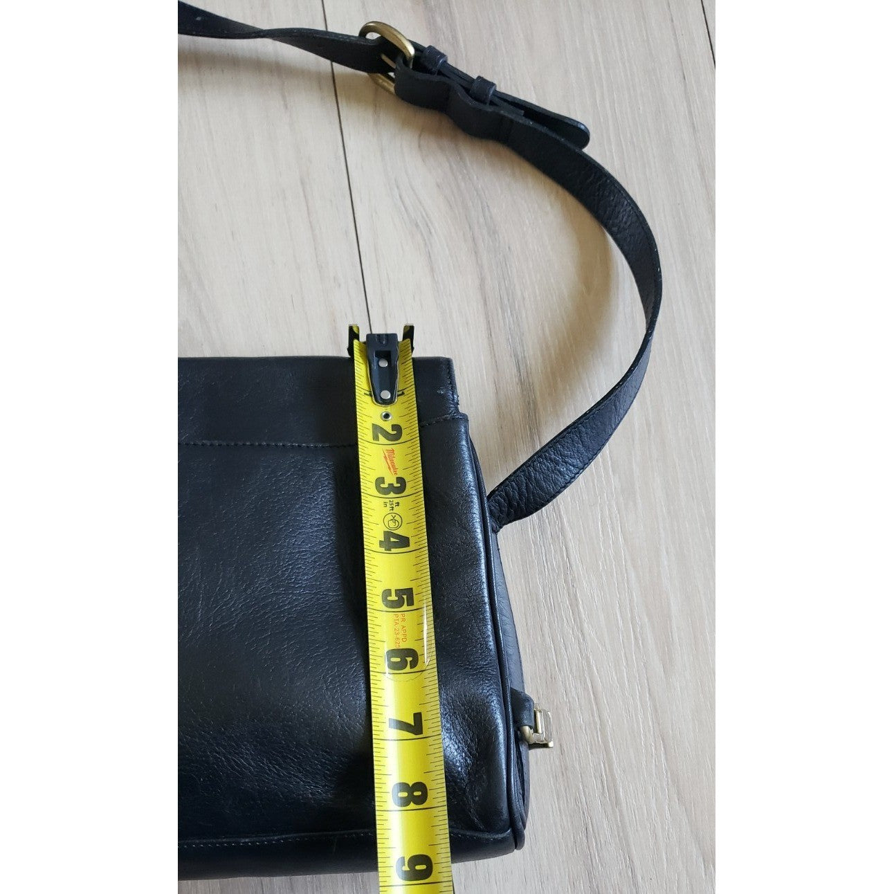 Vintage Liz Claiborne Shoulder Bag Womens Black Leather6