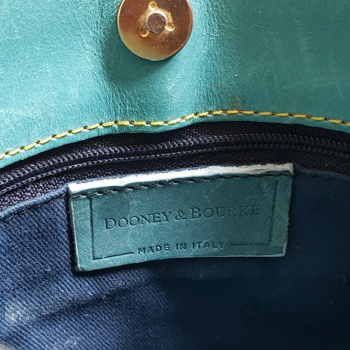 Dooney Bourke Satchel Vintage Blue Leather It Collection Mini Tote Made in Italy7