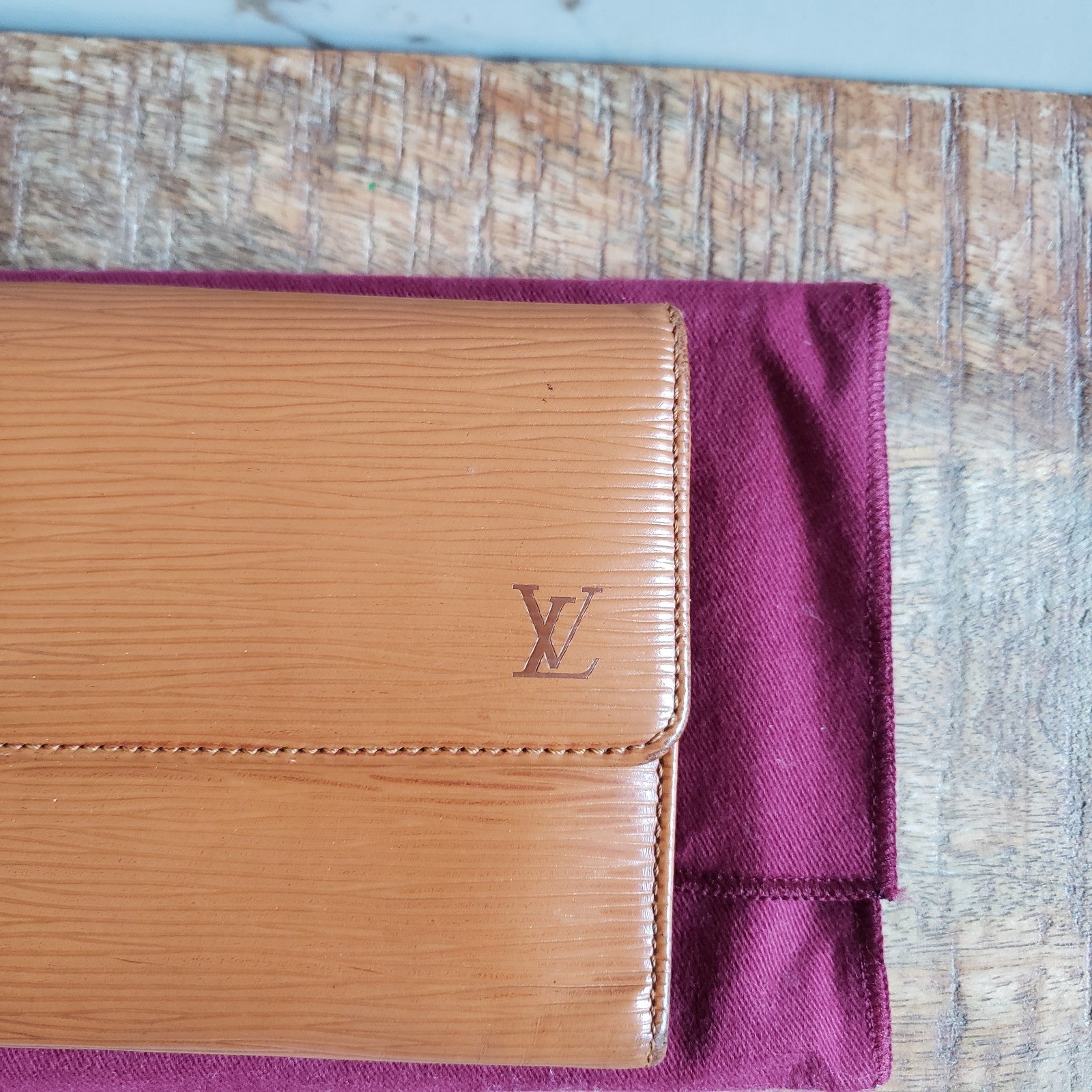 Louis Vuitton Epi Leather Wallet Brown French Flap Clutch VTG Spain LV with Dust5