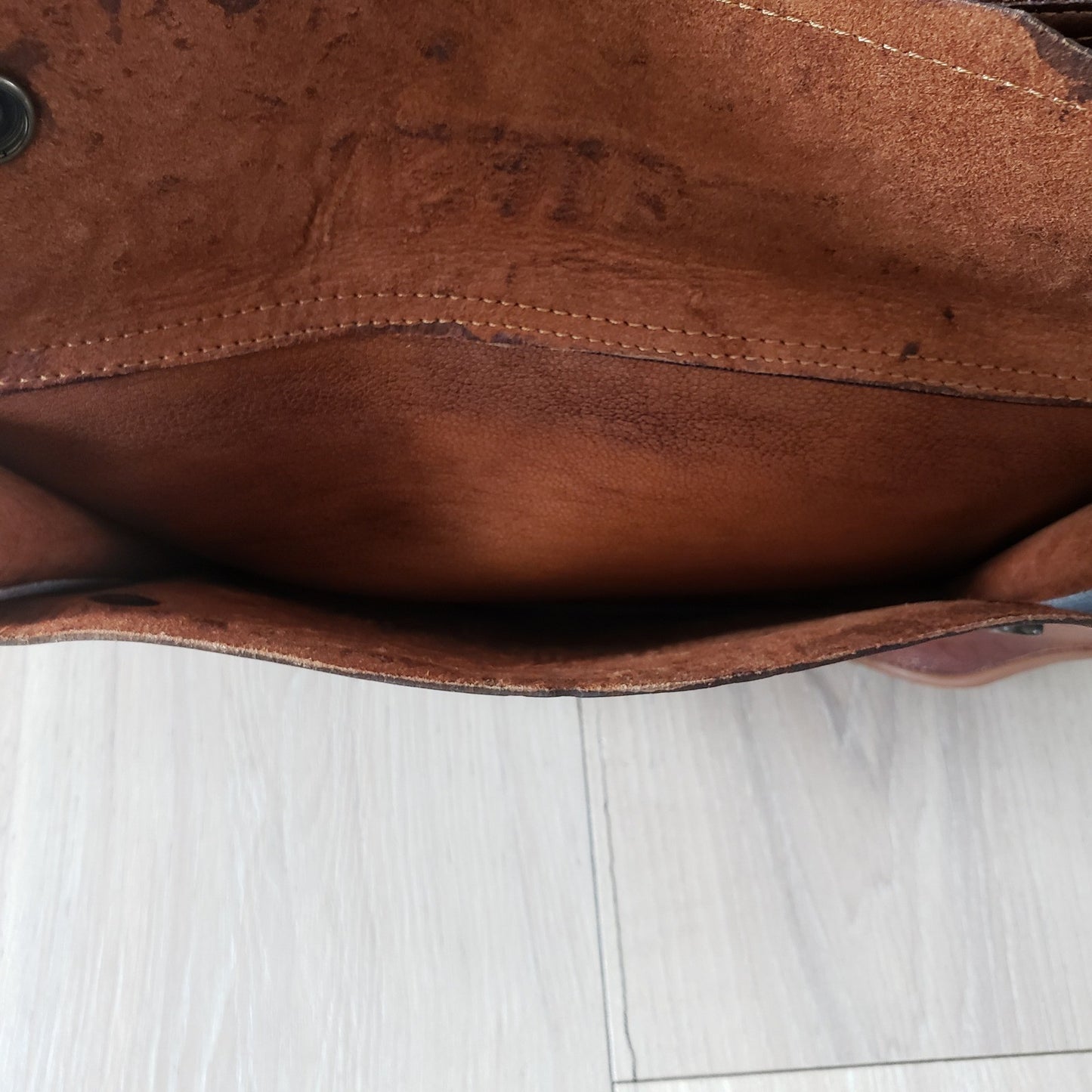 Holy Land Jerusalem Messenger Bag Unisex Medium Brown Leather Tooled Souvenir4